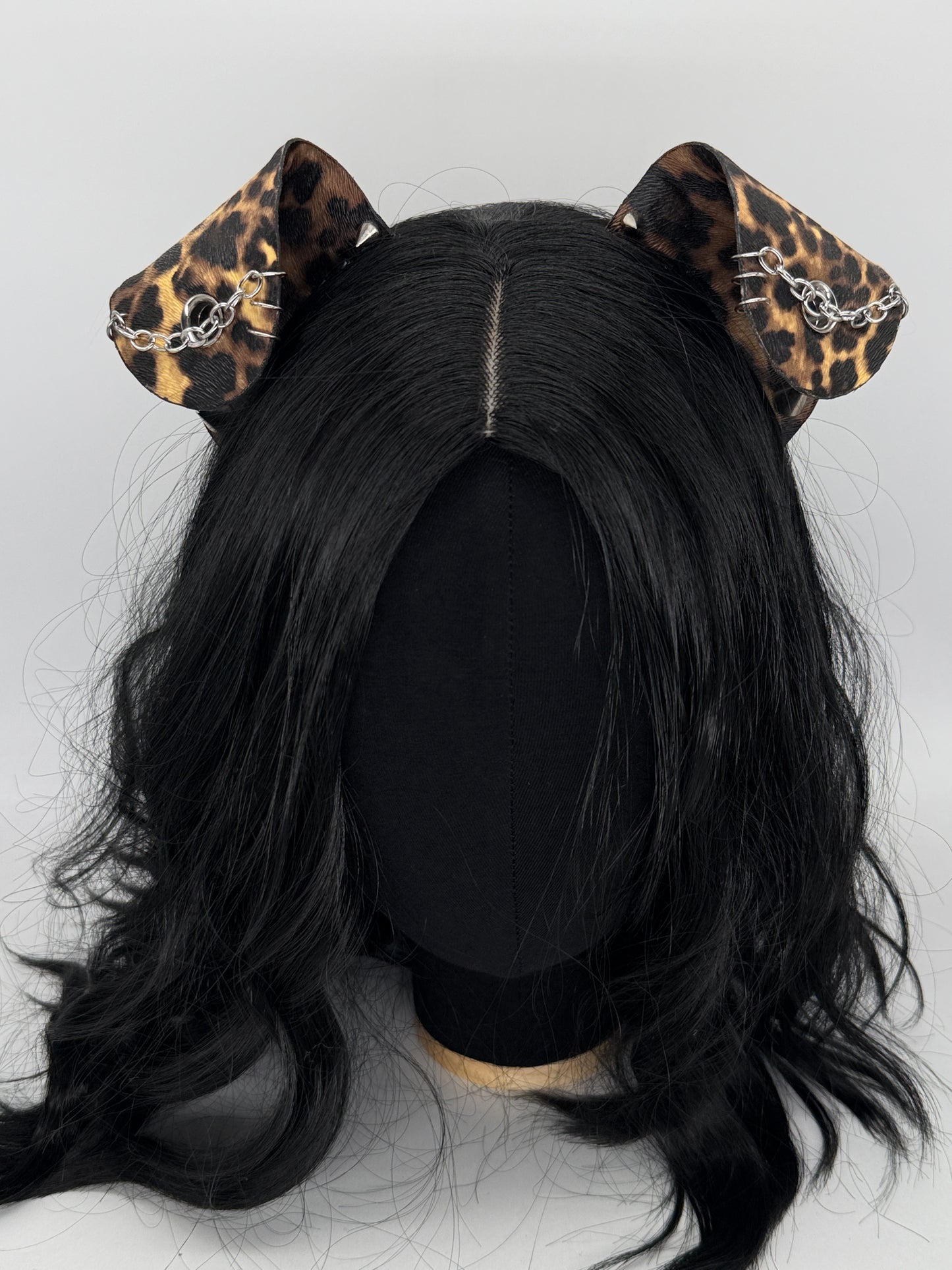 Cheetah Punk Puppy Ears (Faux leather)