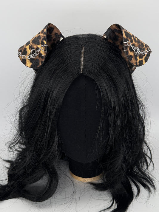 Cheetah Punk Puppy Ears (Faux leather)