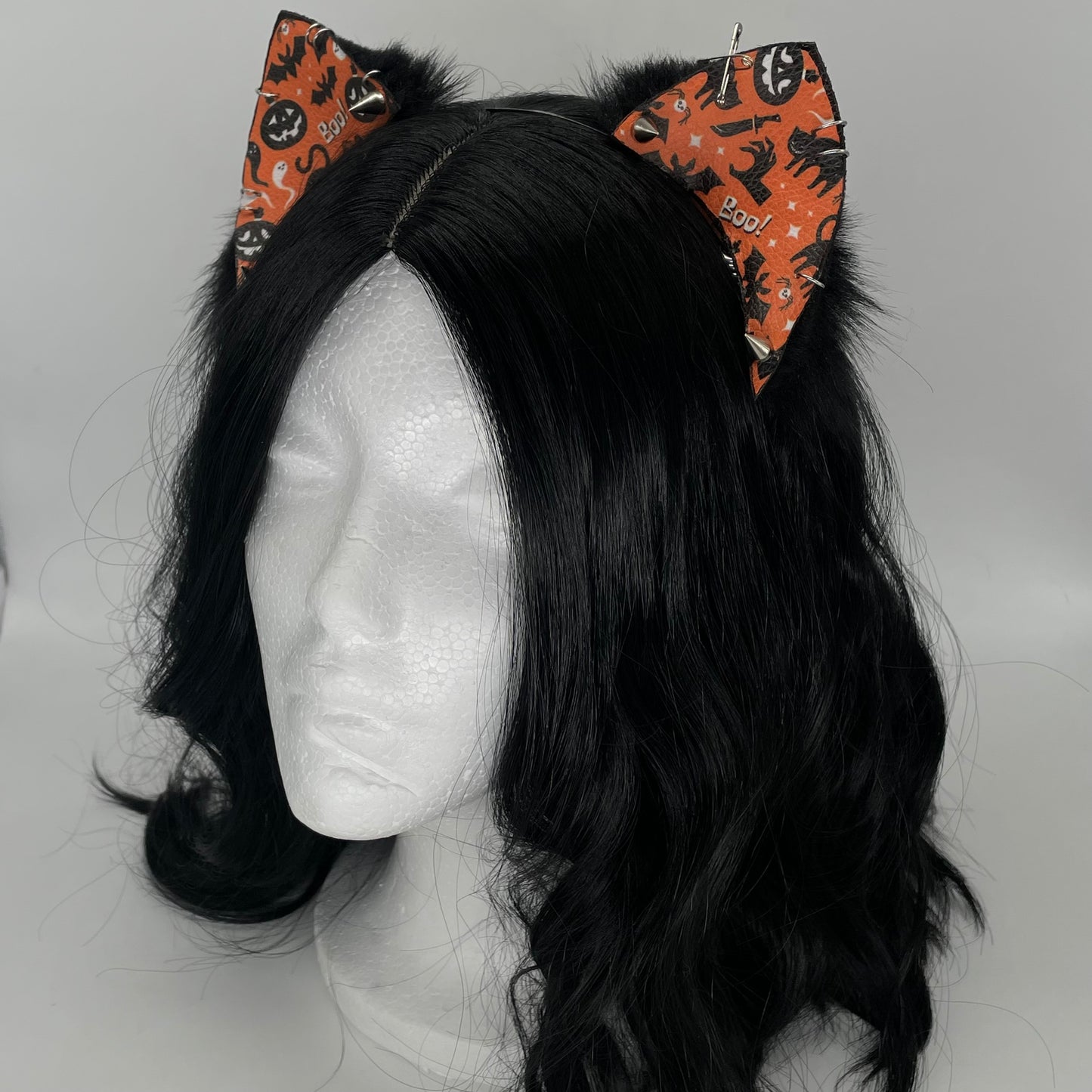Halloween Kitten Ears (Pleather & Fur)