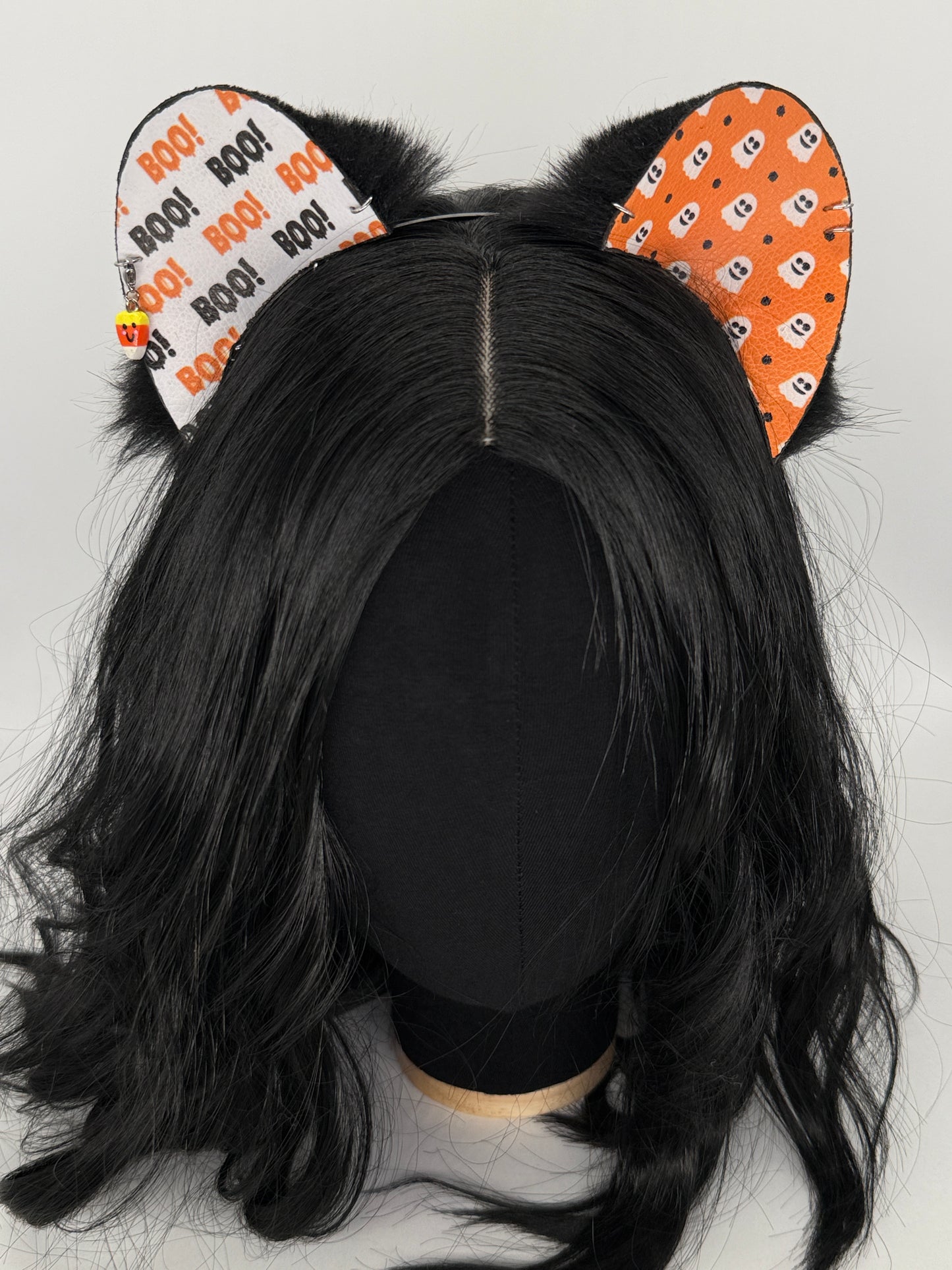“Boo!” Bear Cub Ears (Faux leather & fur)