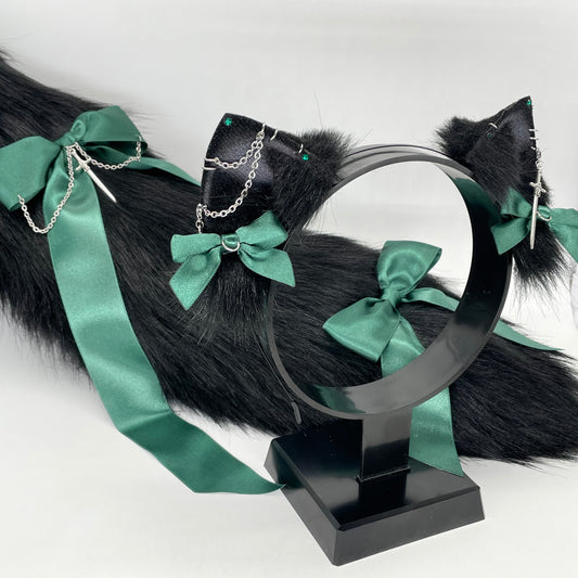 “The Veil Warden” Black Kitten Set