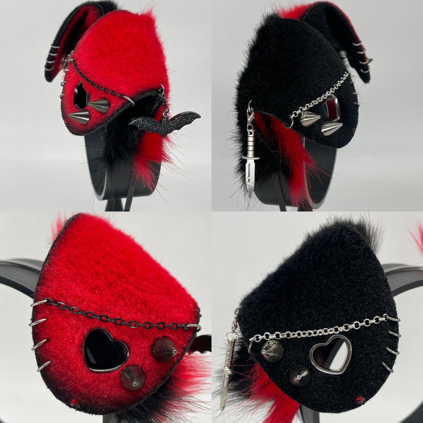 Punk Puppy Set- Black & Red