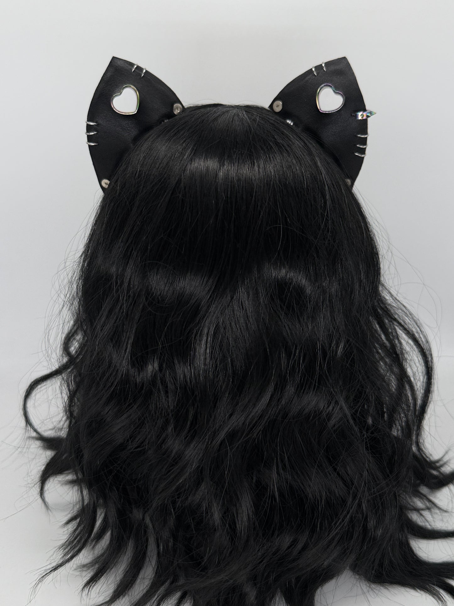 Black Punk Kitten Ears (Faux leather)