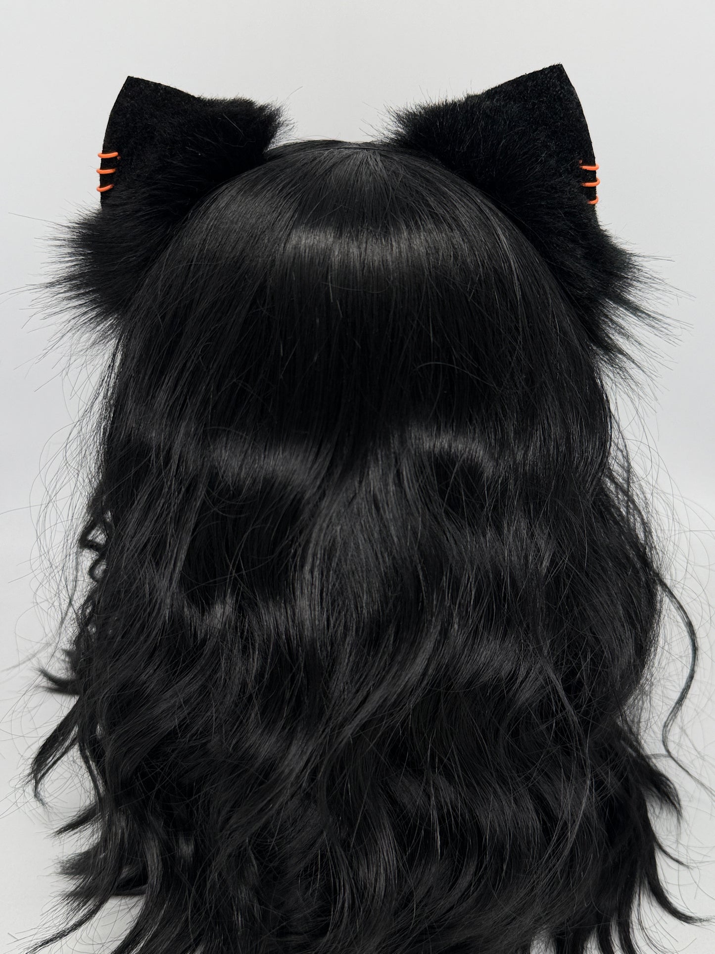 Jack O’Lantern Kitten Ears (Faux leather & fur)