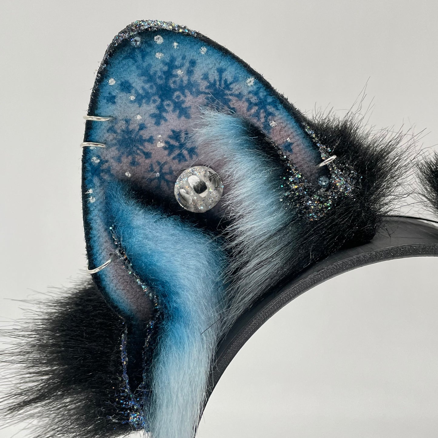 Snowy Night Alaskan Malamute ears