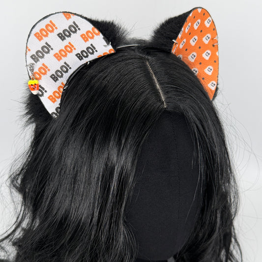 “Boo!” Bear Cub Ears (Faux leather & fur)