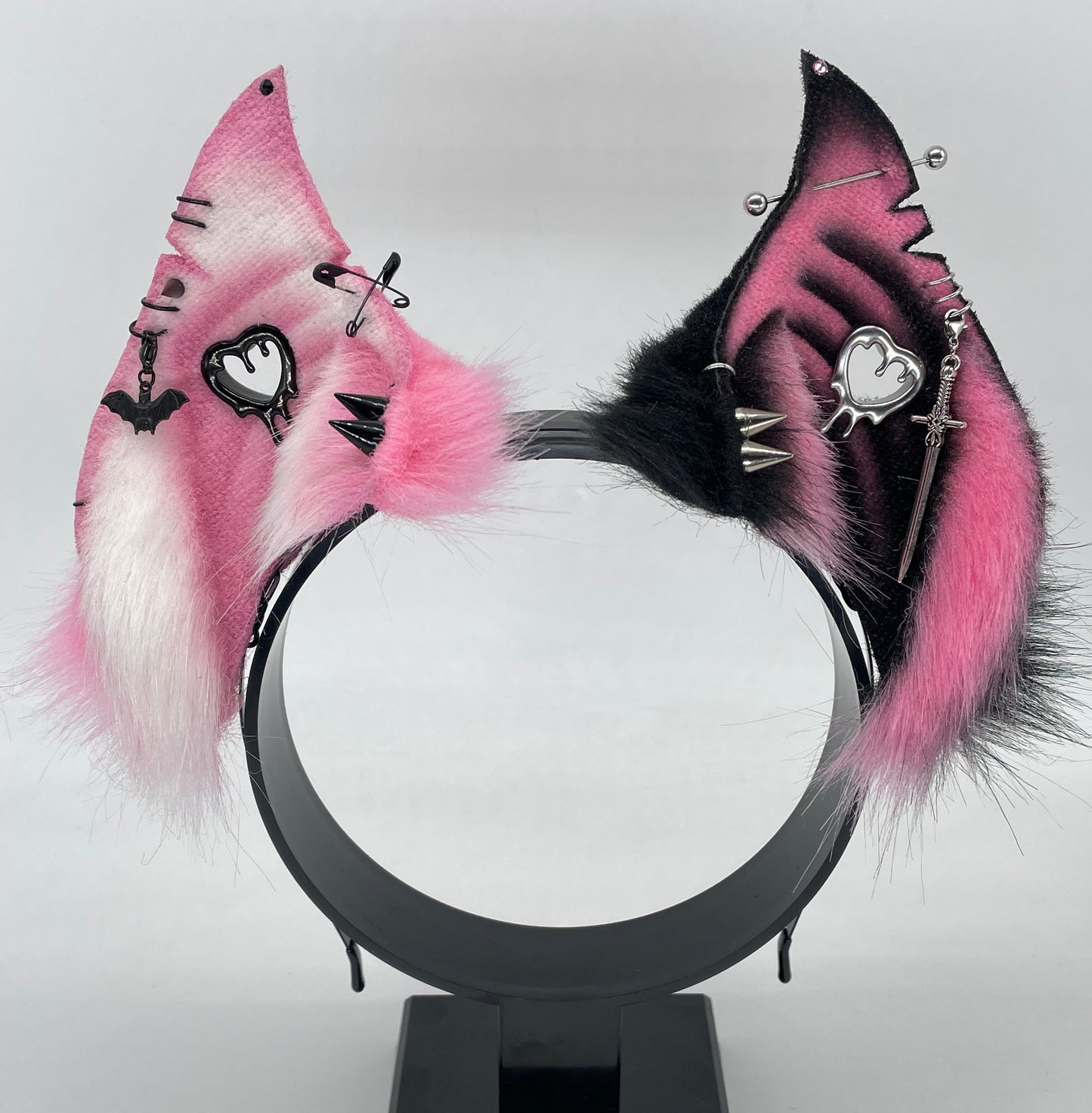 Punk Bat Ears- Bubblegum Mismatch