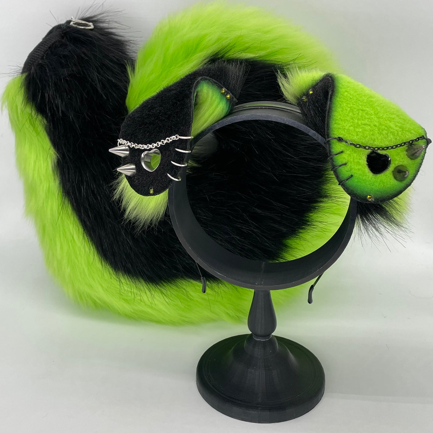 Punk Puppy Set- Lime & Black