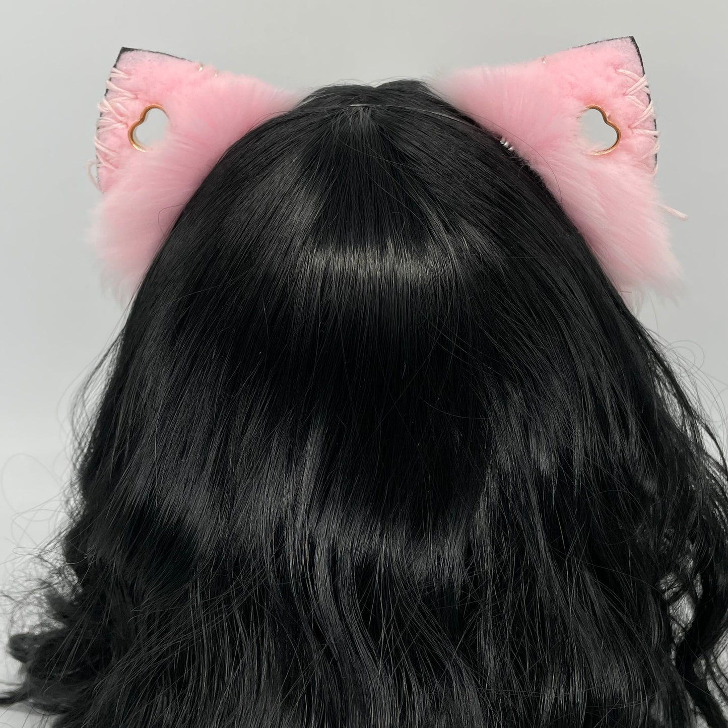 Leather & Laced- Pink Punk Kitten Ears (Pleather & Fur)