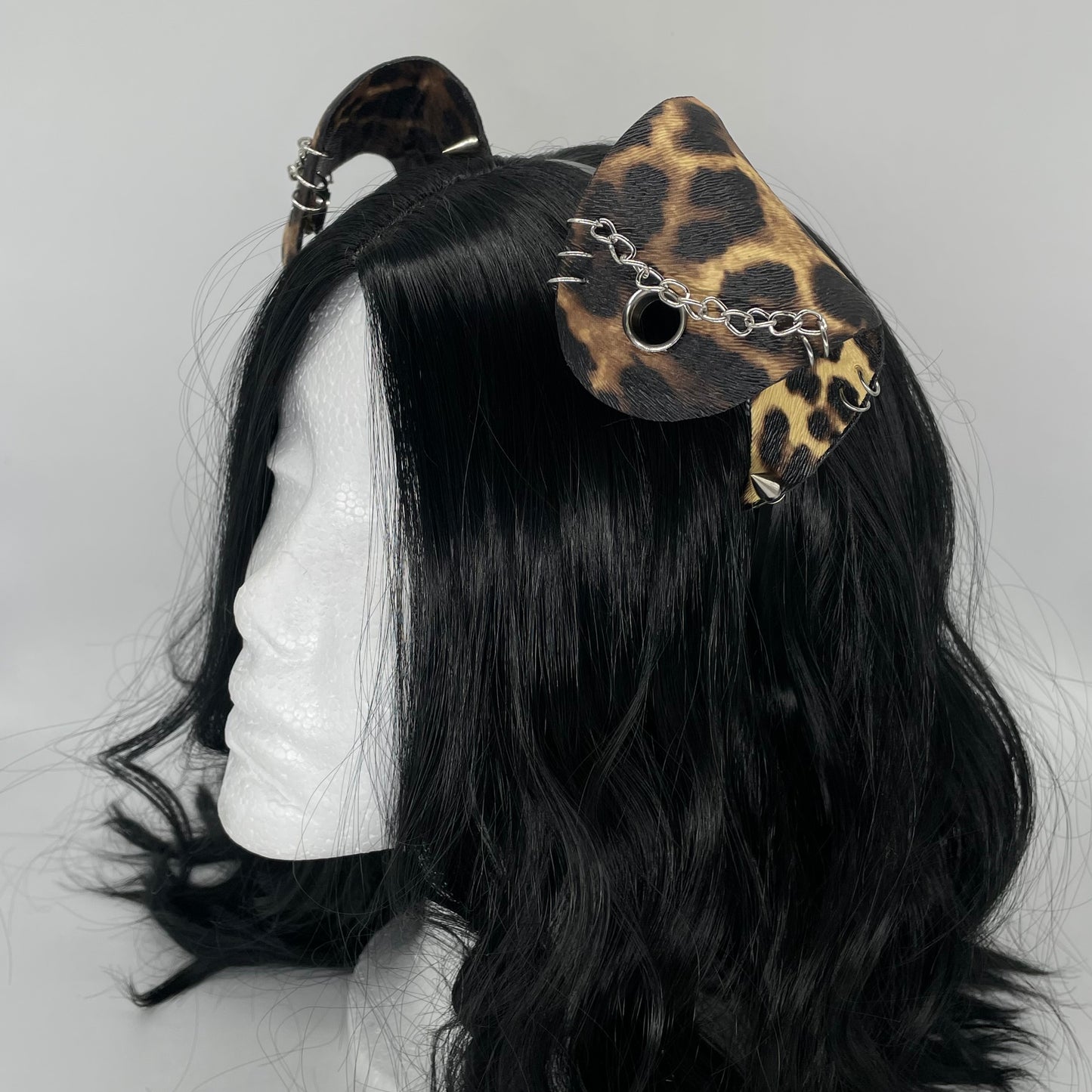Cheetah Punk Pup Ears (Full Pleather)
