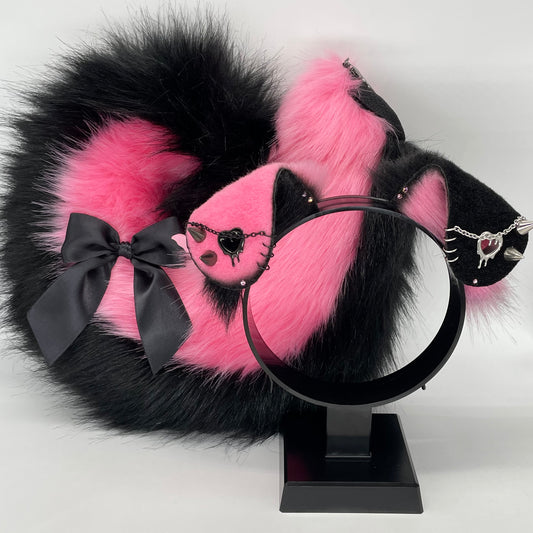 Punk Puppy Set- Bubblegum & Black