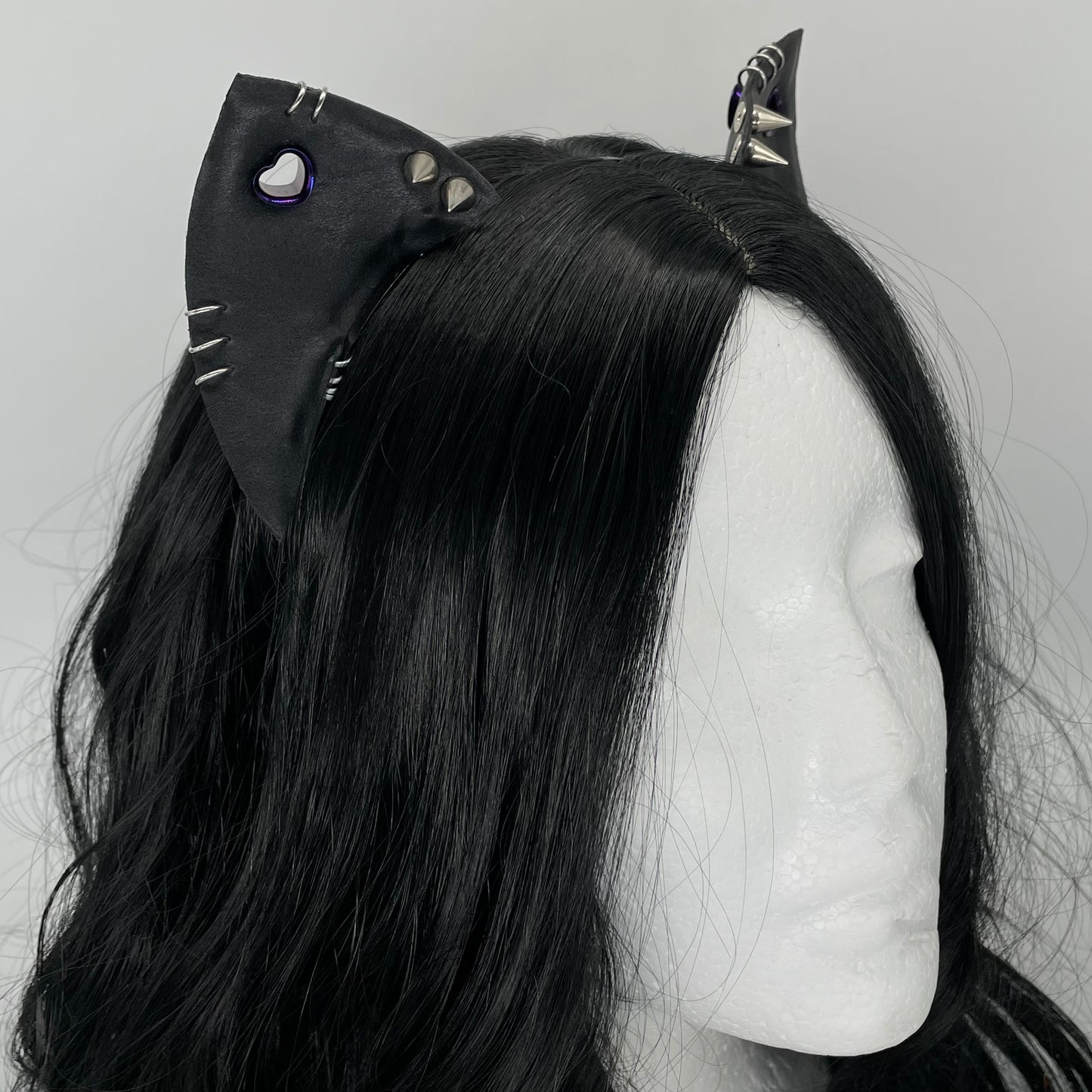 Black Pleather Punk Kitten Ears