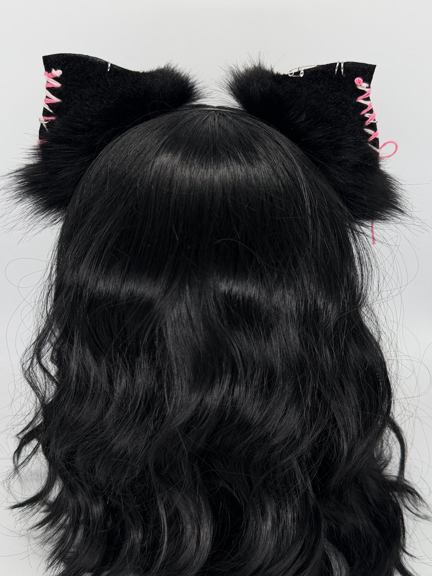 Leather & Laced -Black & Pink Crypt Bat Ears