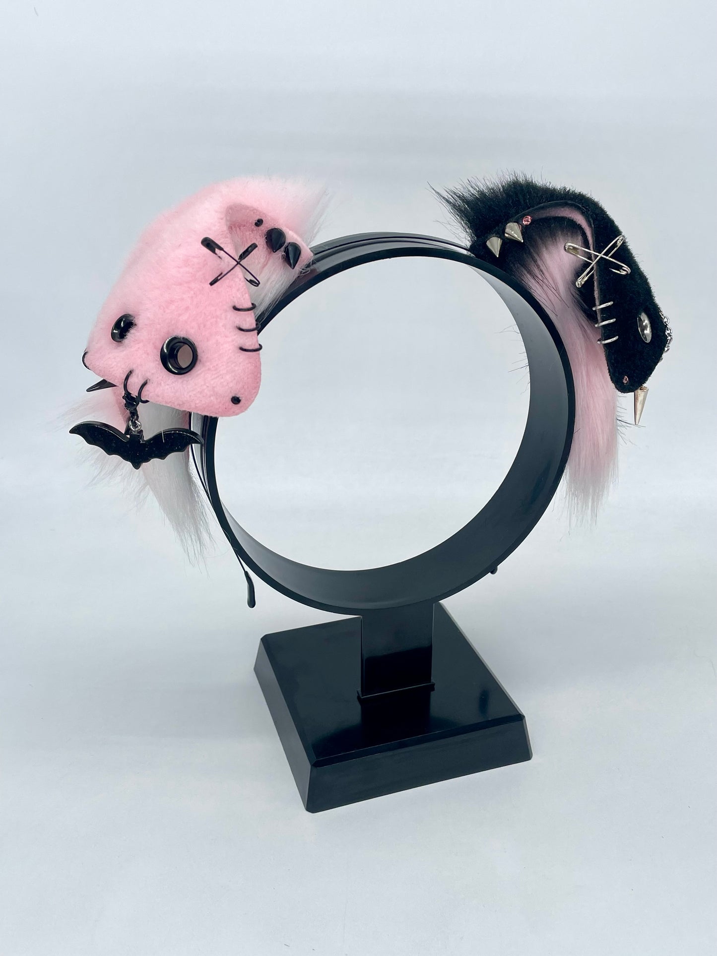 Punk Pup Set- Pink & Black Mismatch