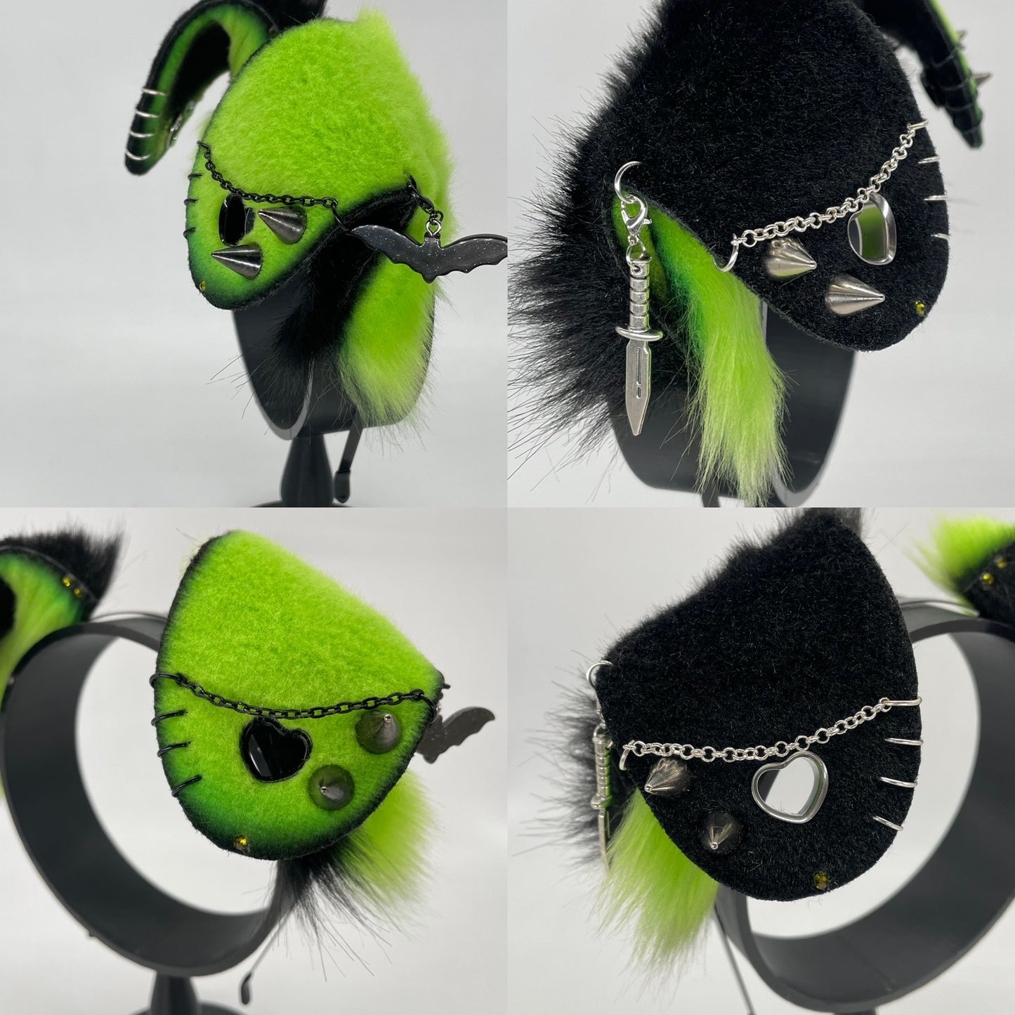 Punk Puppy Set- Lime & Black