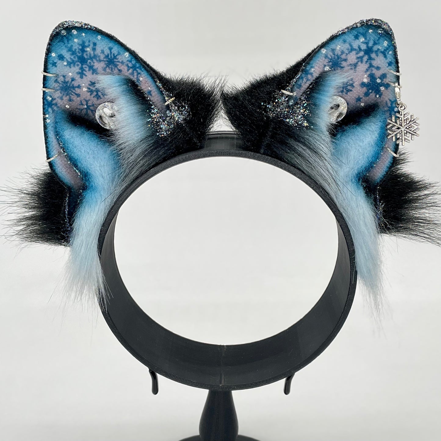 Snowy Night Alaskan Malamute ears