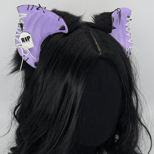 Leather & Laced -Pastel Goth Crypt Bat Ears