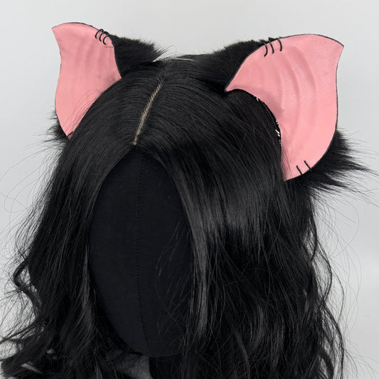 Crypt Bat Ears (faux leather & fur)