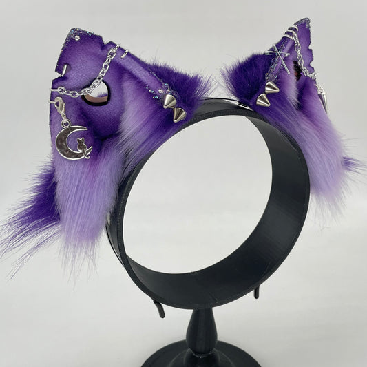 Punk Cat ears-Lavender & Purple