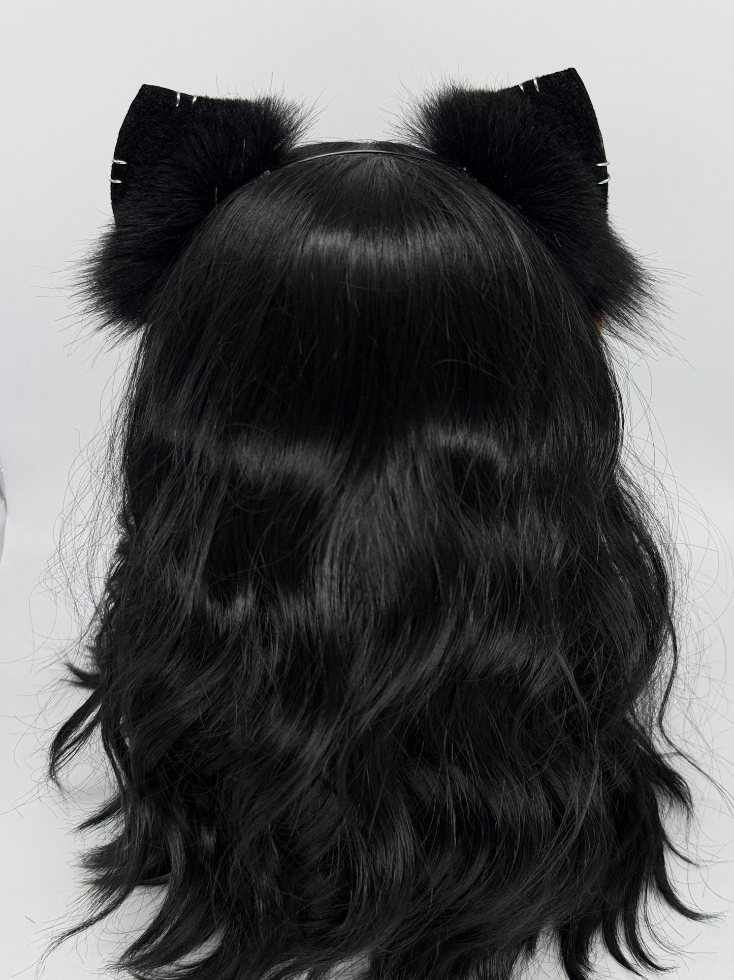 Candy Corn Kitten Ears (Faux leather & fur)