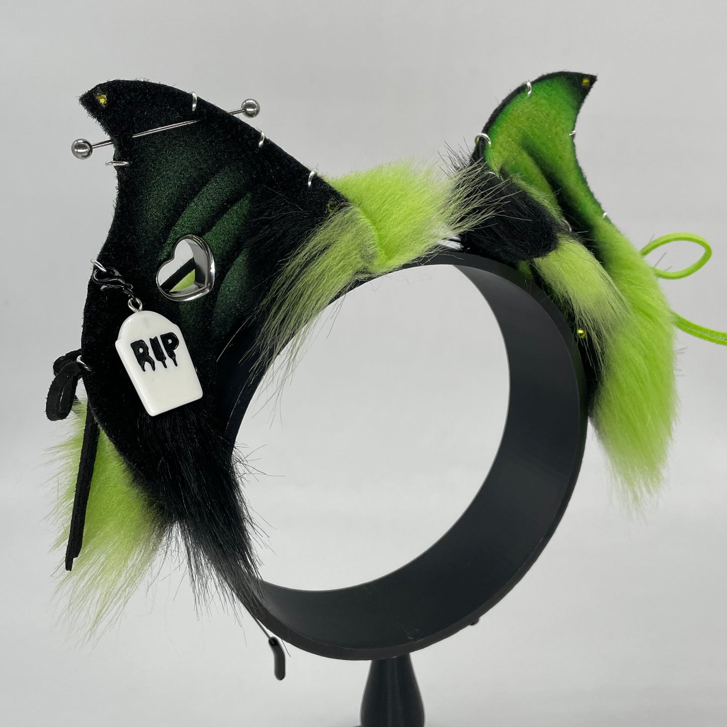 Corset Baby Bat ears- Lime & Black