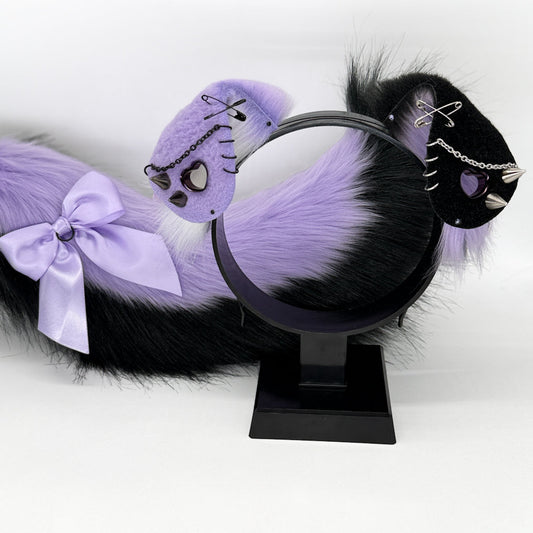 Lavender Mismatch Punk Puppy Set