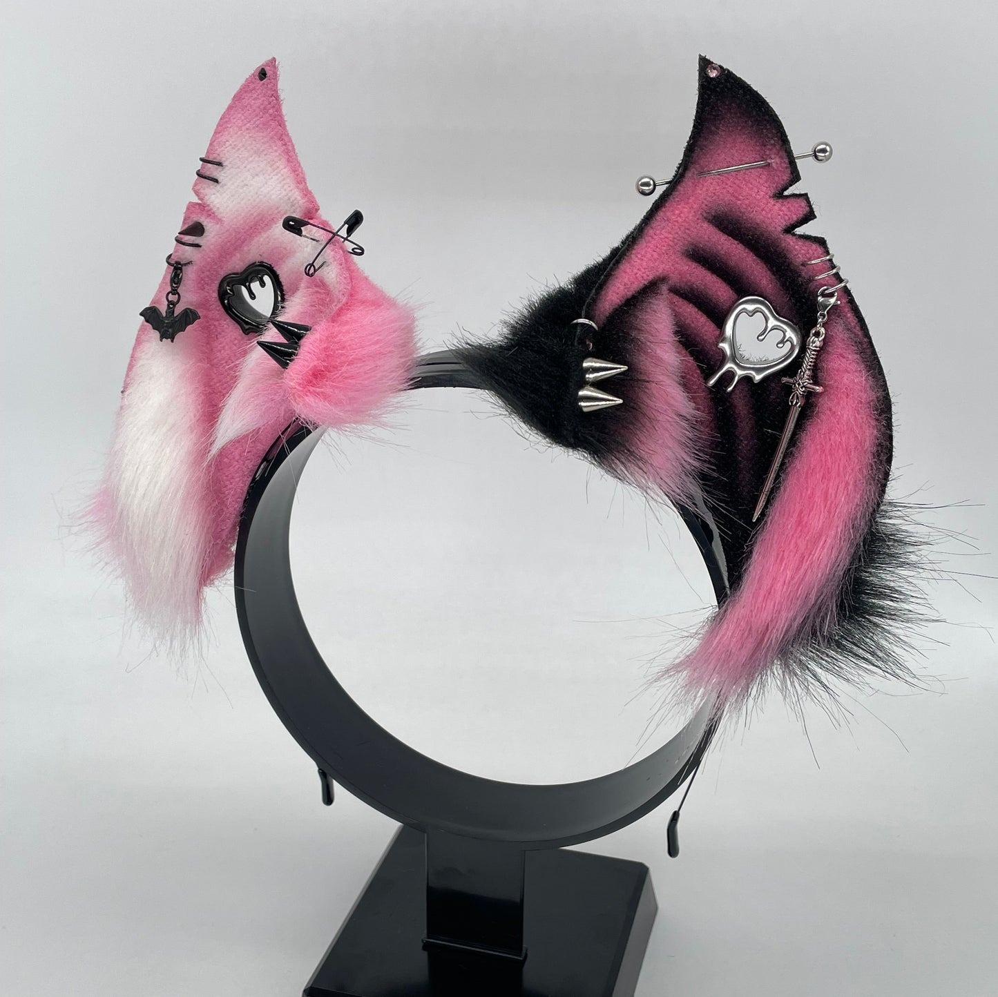 Punk Bat Ears- Bubblegum Mismatch