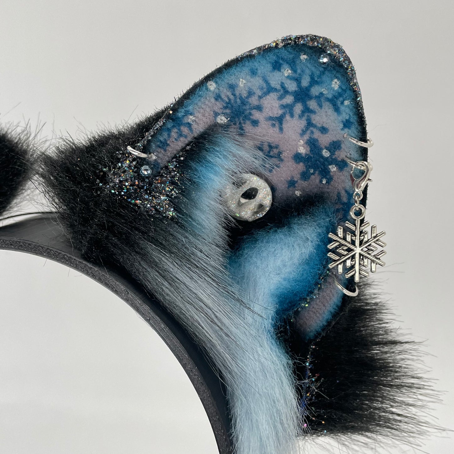 Snowy Night Alaskan Malamute ears