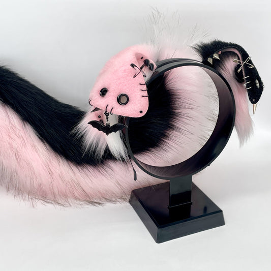 Punk Pup Set- Pink & Black Mismatch