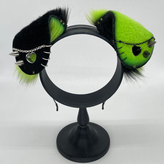 Punk Puppy Set- Lime & Black