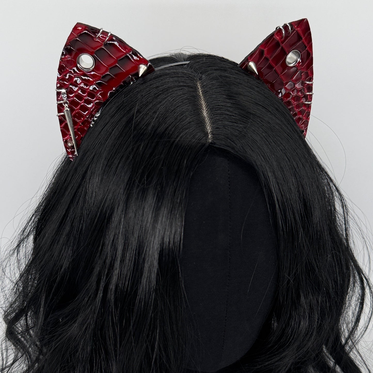 Red Dragon Scale Punk Kitten Ears