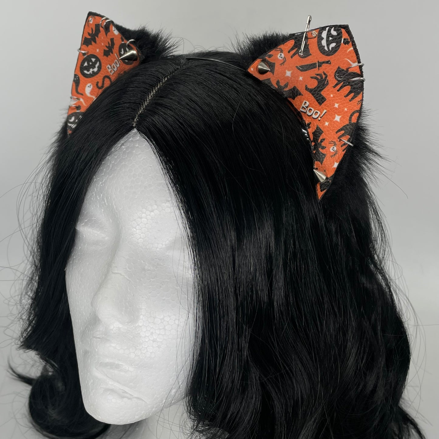 Halloween Kitten Ears (Pleather & Fur)
