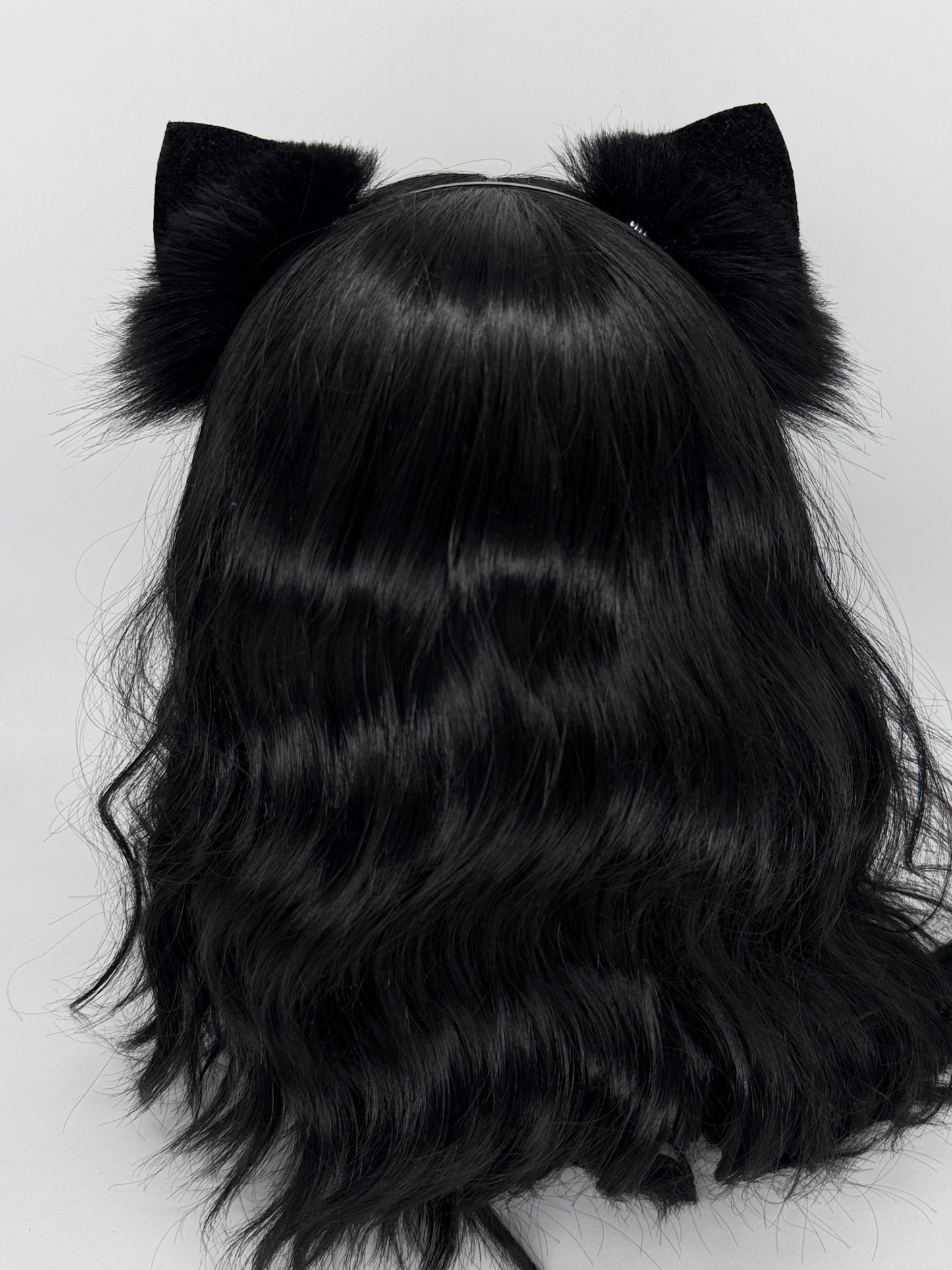 Black Velvet Kitten Ears (Velvet & fur)