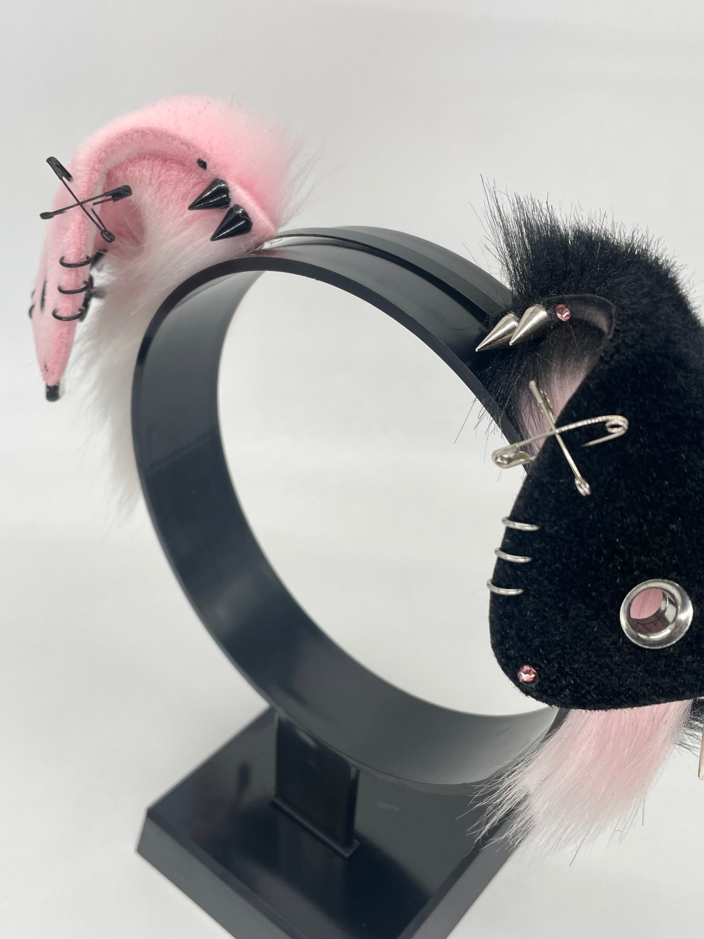 Punk Pup Set- Pink & Black Mismatch