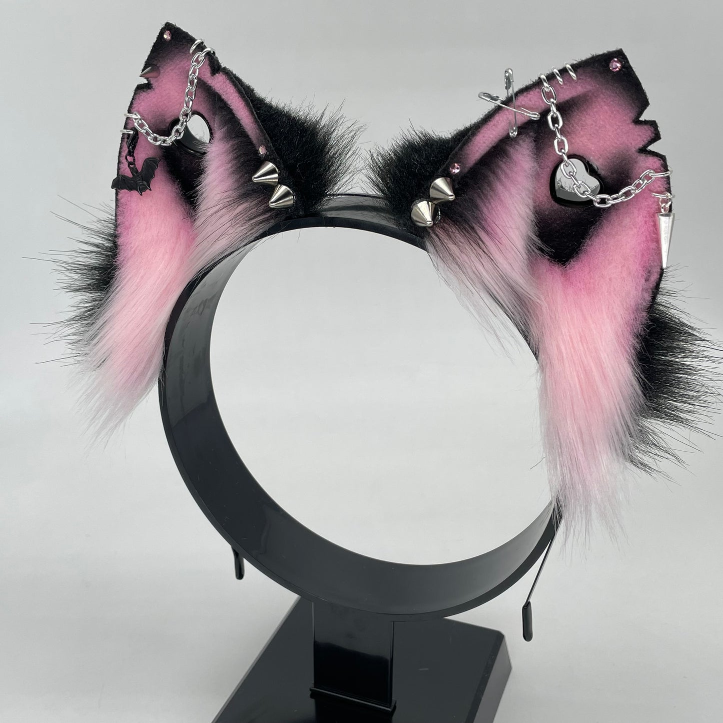 Punk Cat Ears- Pink & Black