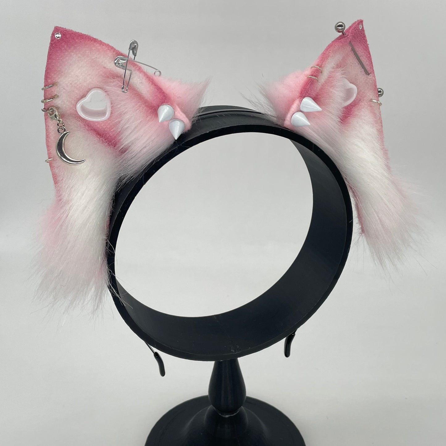 Punk Fox Kit ears- Pink & White