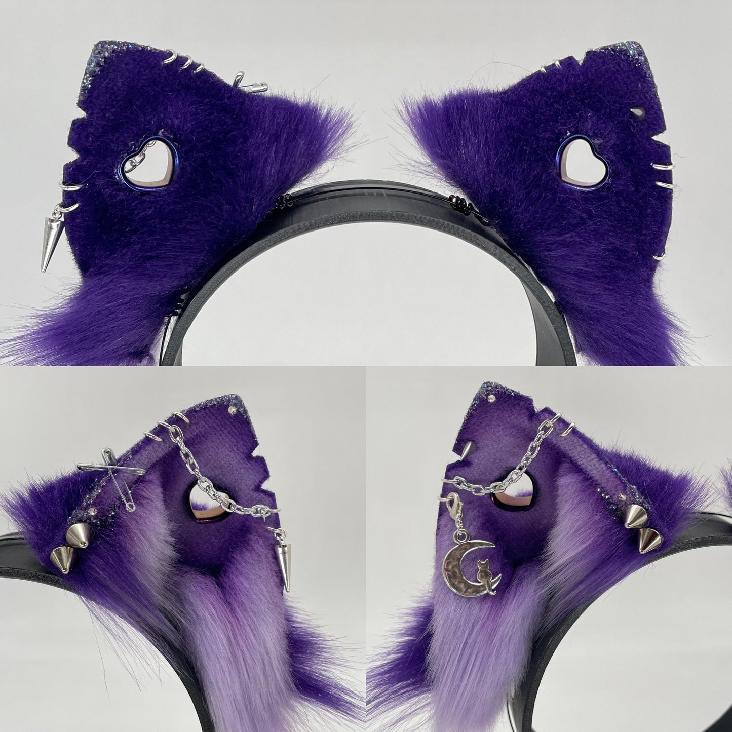 Punk Cat ears-Lavender & Purple