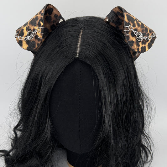 Cheetah Punk Puppy Ears (Faux leather)