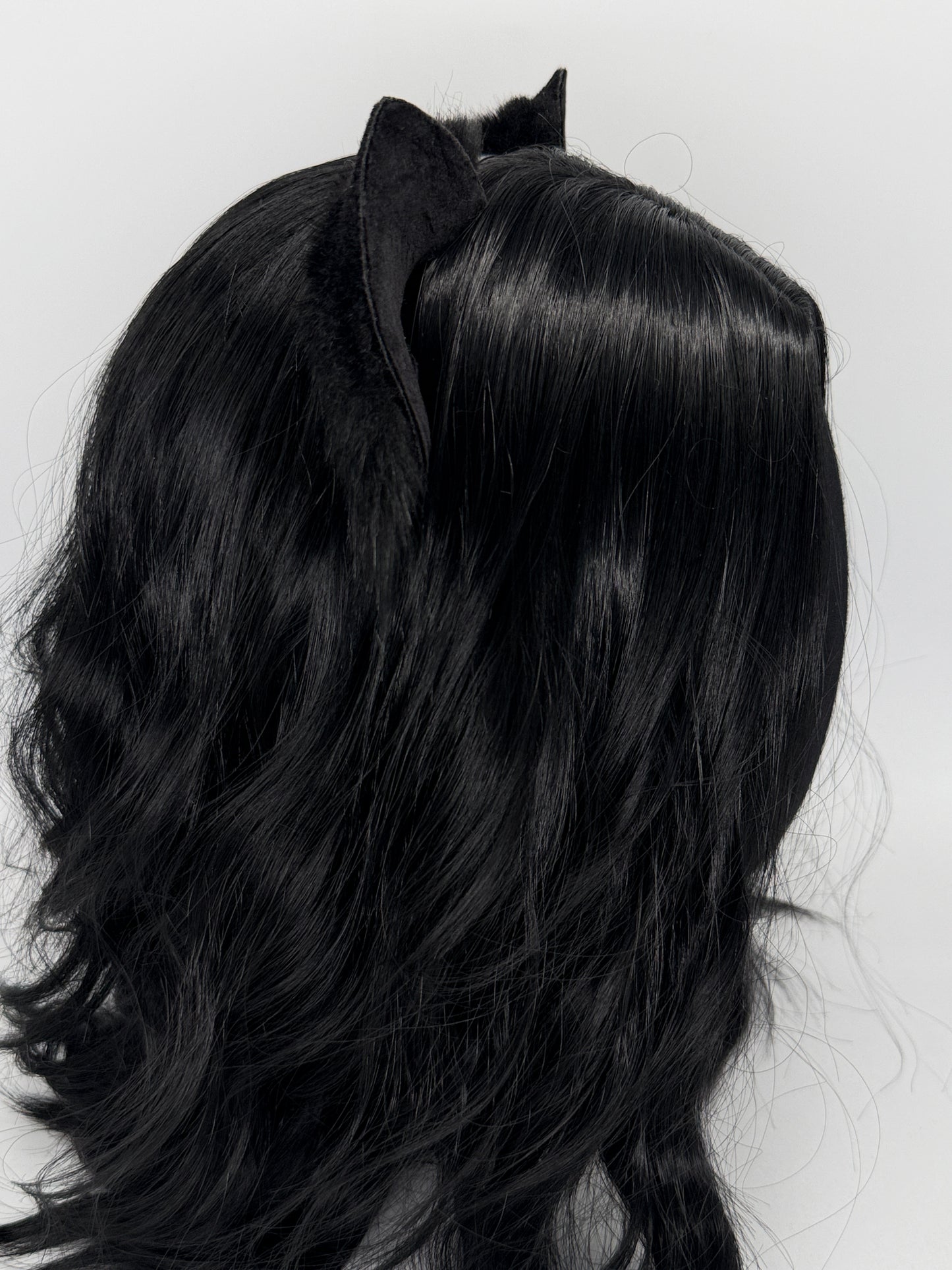 Black Velvet Kitten Ears (Velvet & fur)