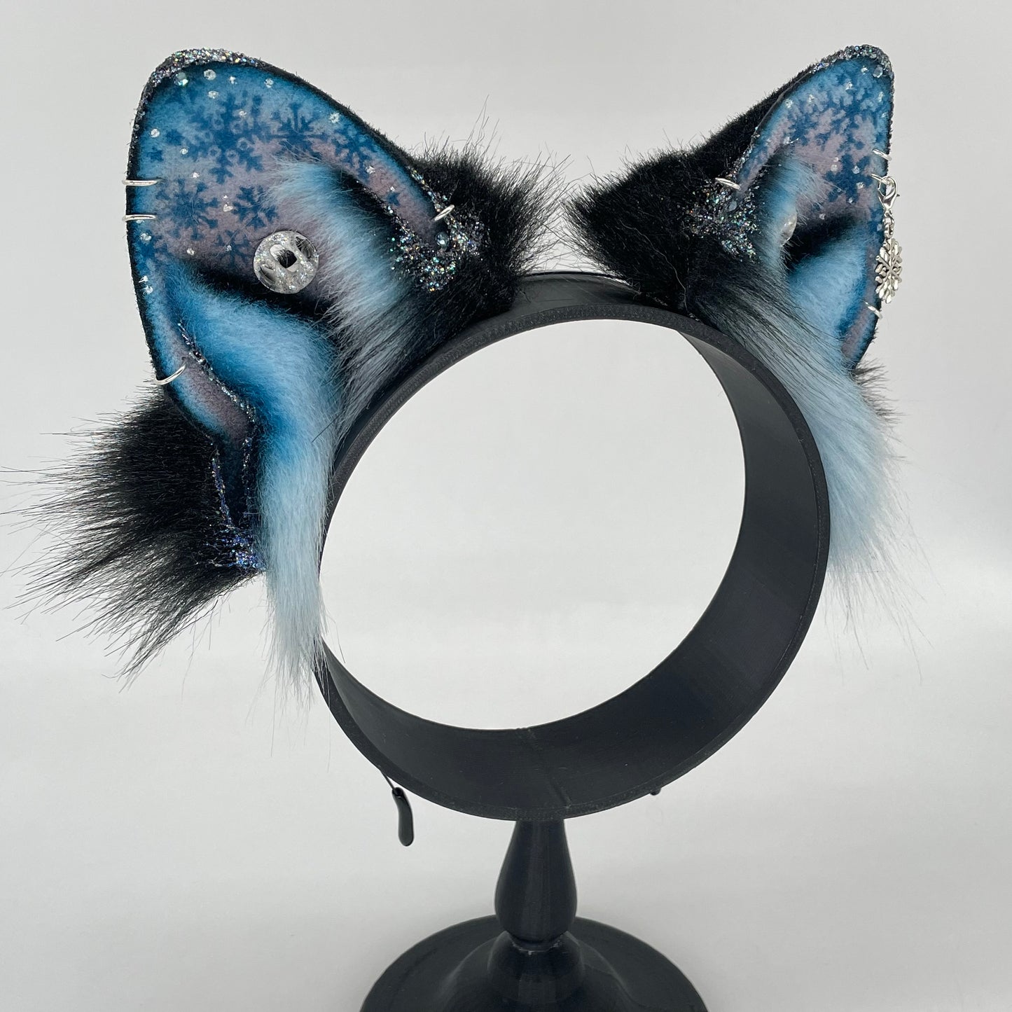 Snowy Night Alaskan Malamute ears