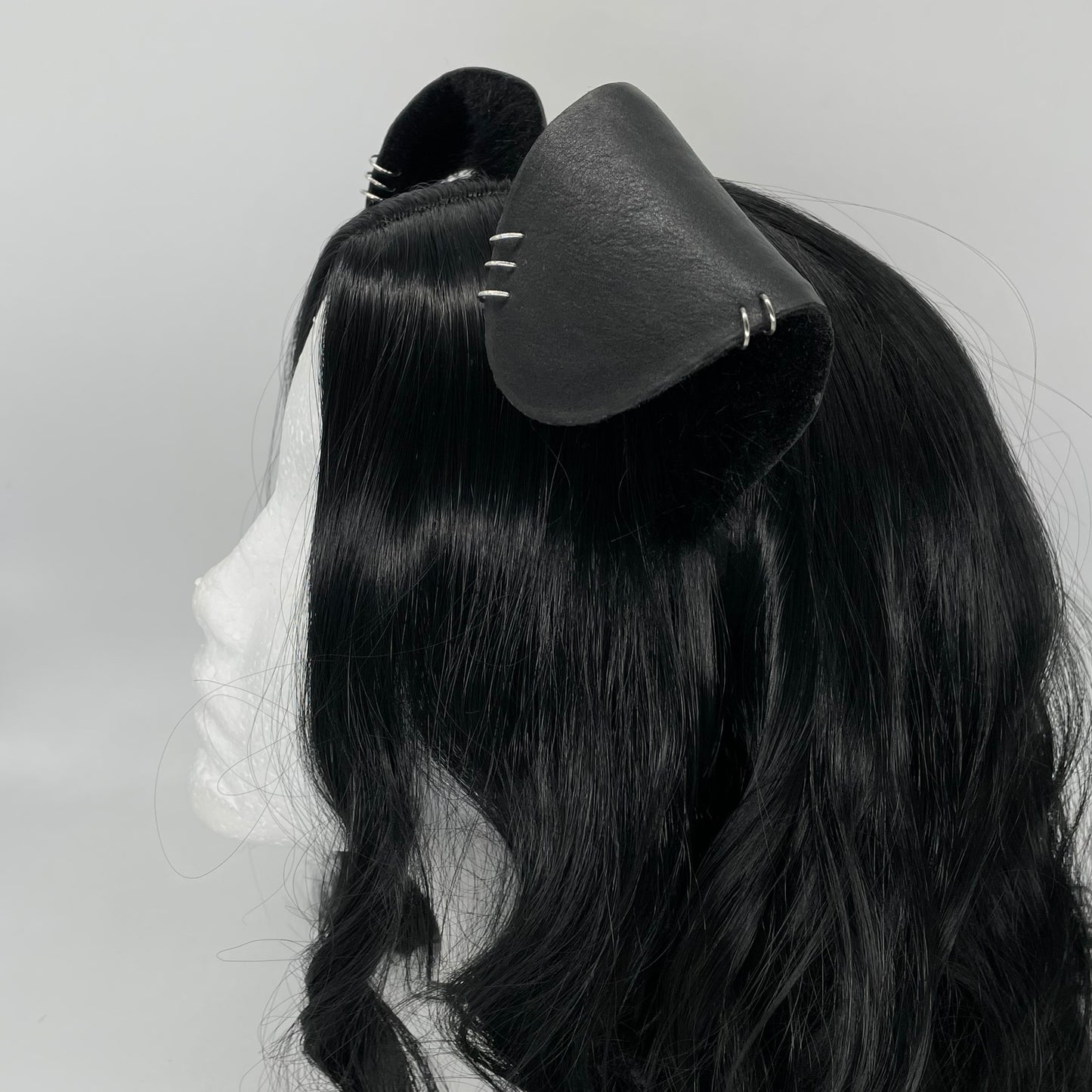 “Bury Me In Black” Puppy Ears (Pleather & Fur)