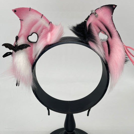 Corset Baby Bat ears- Pink Pastel Goth