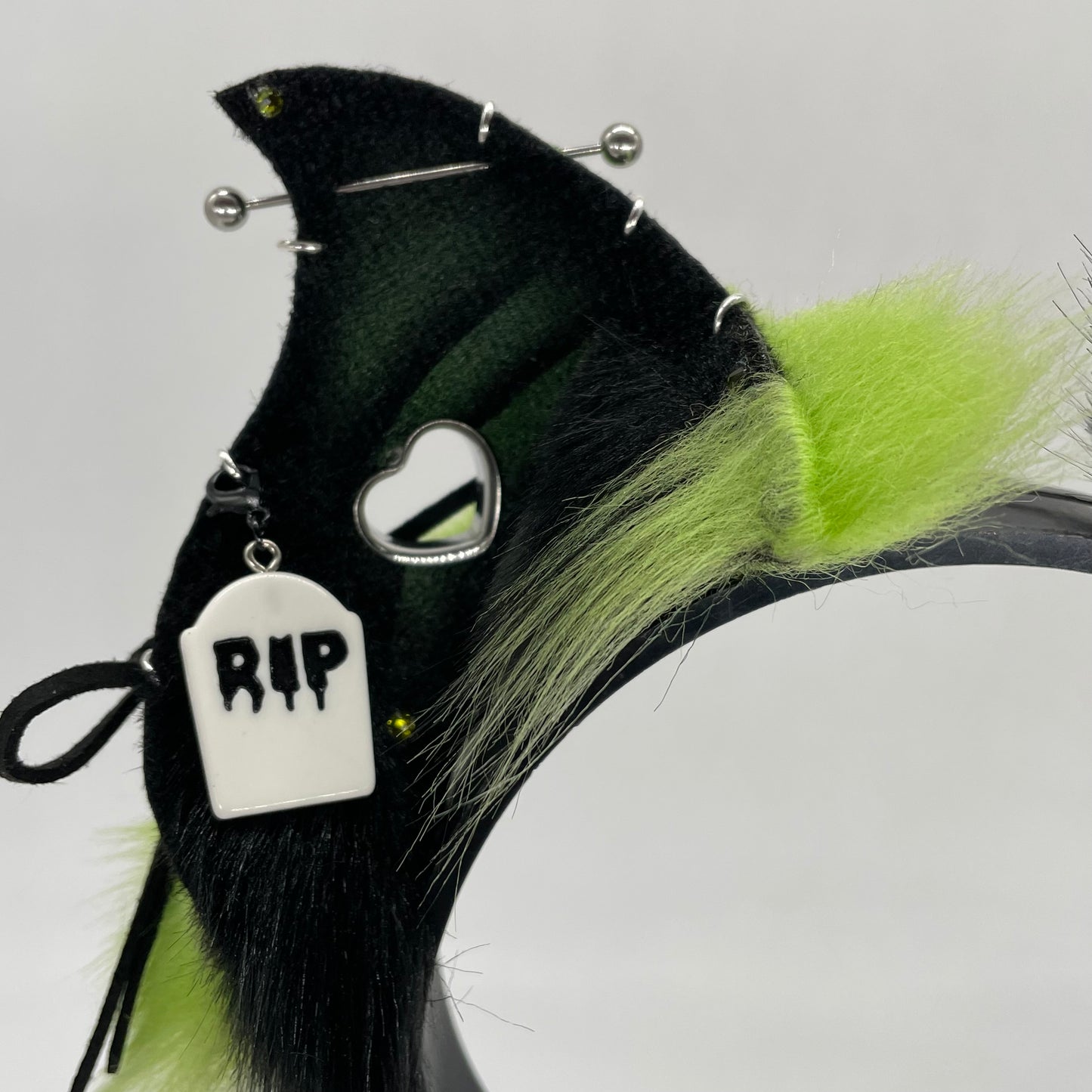 Corset Baby Bat ears- Lime & Black