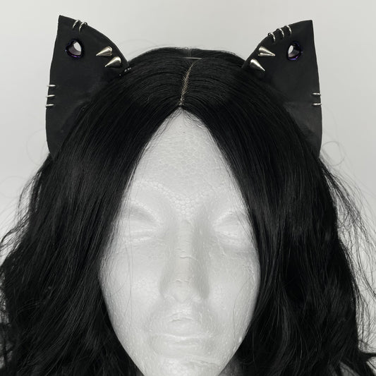 Black Pleather Punk Kitten Ears