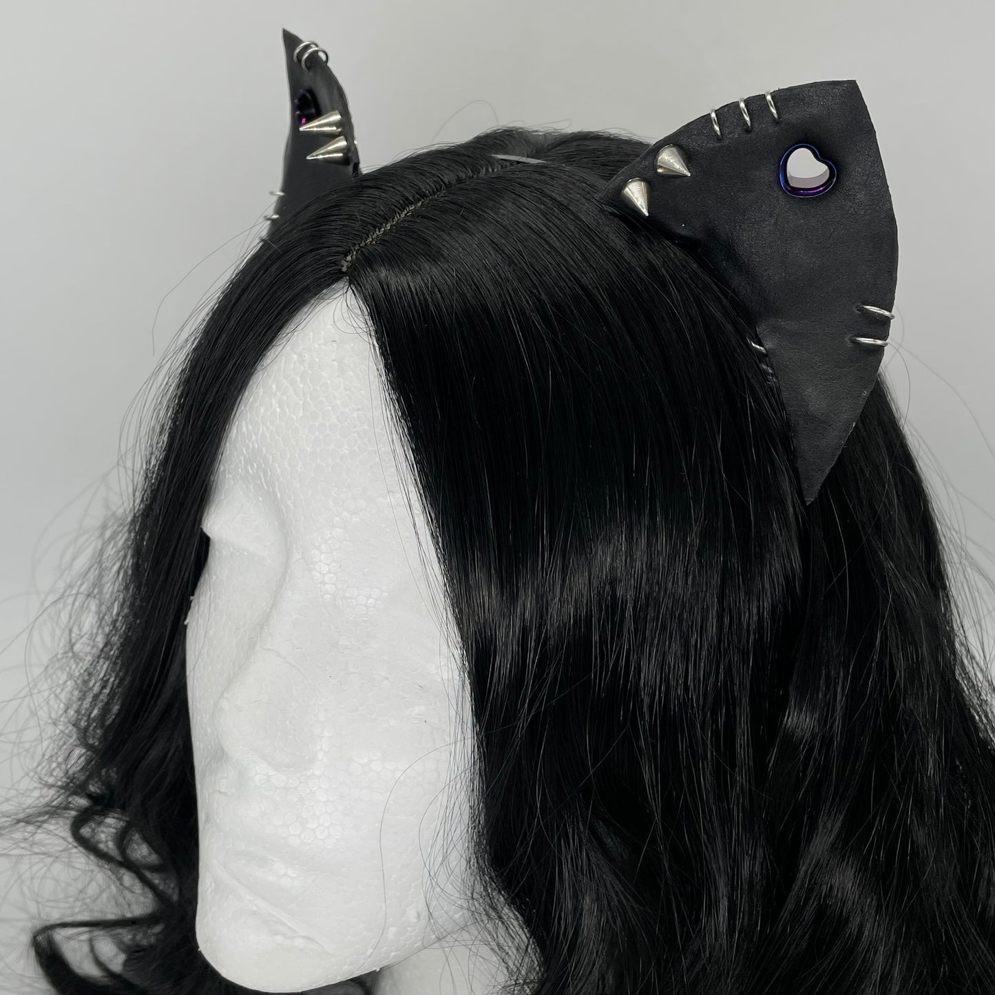 Black Pleather Punk Kitten Ears