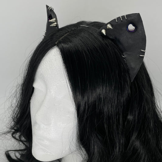 Black Pleather Punk Kitten Ears