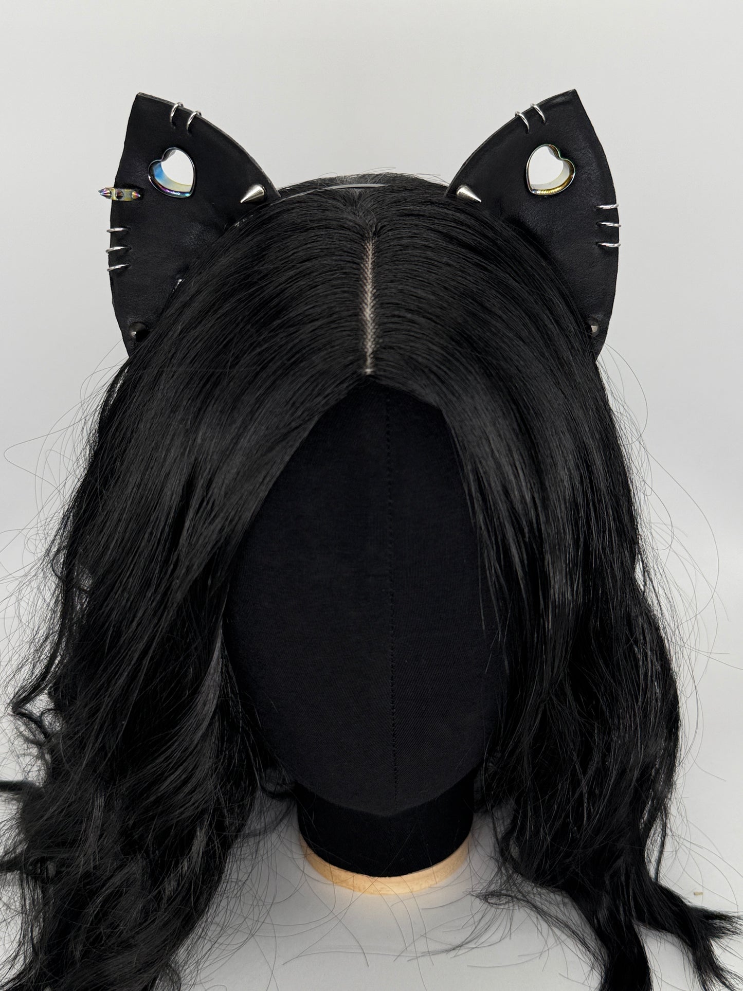 Black Punk Kitten Ears (Faux leather)