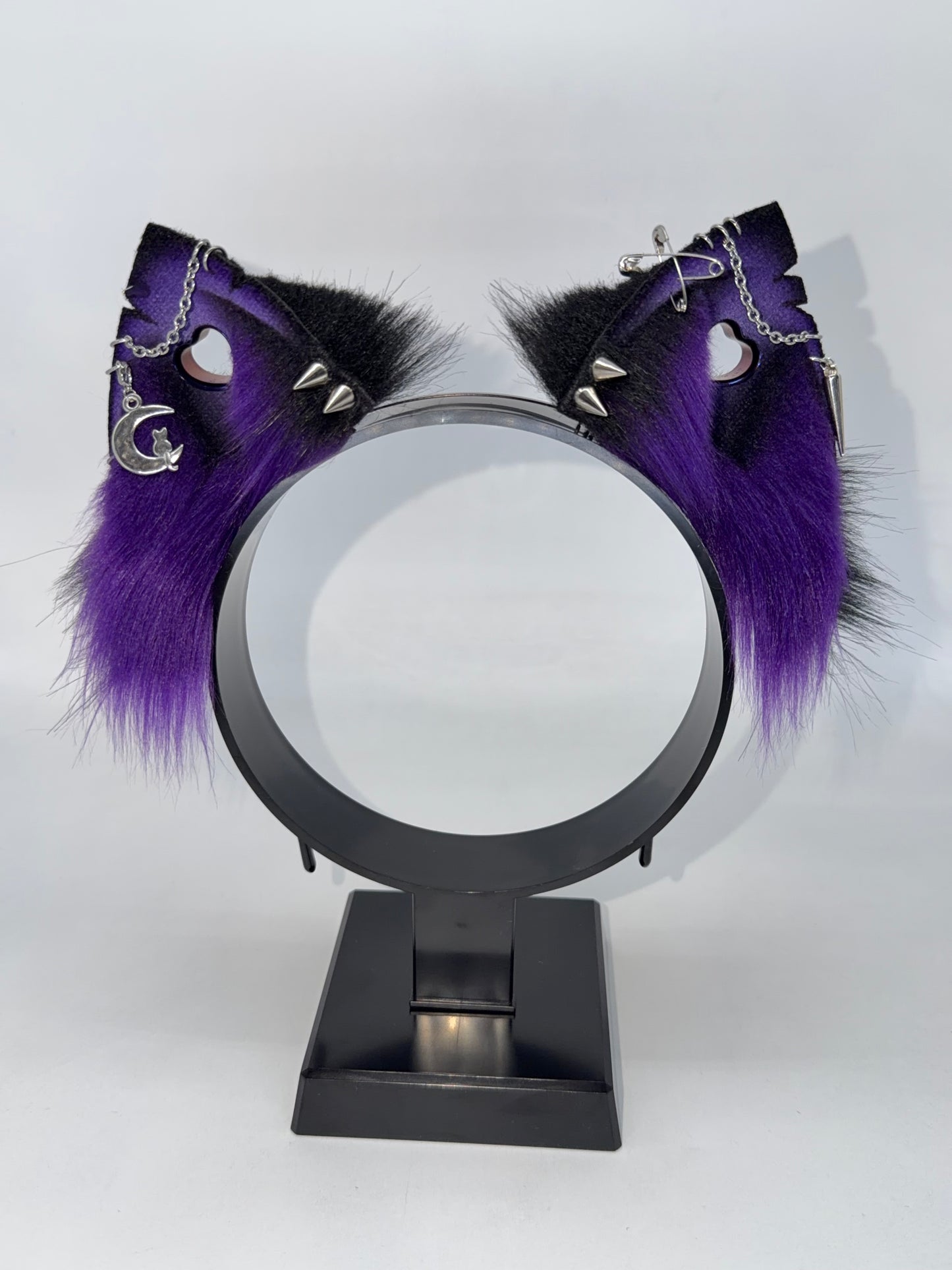 Punk Cat Ears- Purple & Black