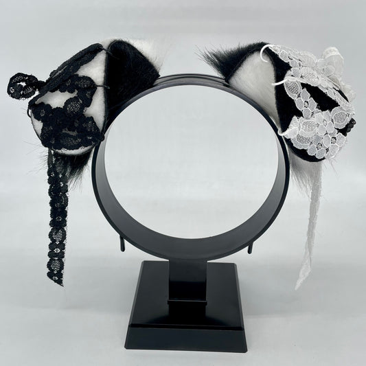 Lace Corset Puppy Set- Black & White