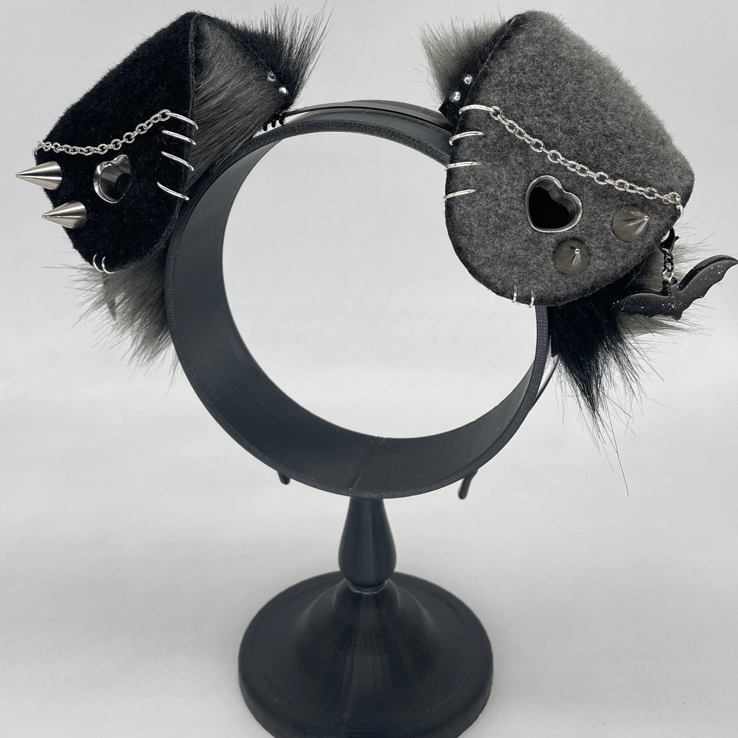 PRE-ORDER- Grey & Black Punk Puppy ears